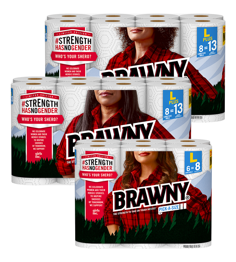 Shero new packaging designs for Brawny paper towels by Silky Szeto