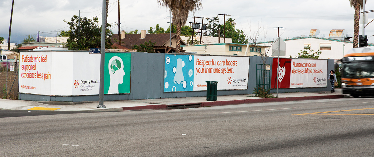 Dignity Health Science of Humankindness OOH billboard in Los Angeles by Silky Szeto