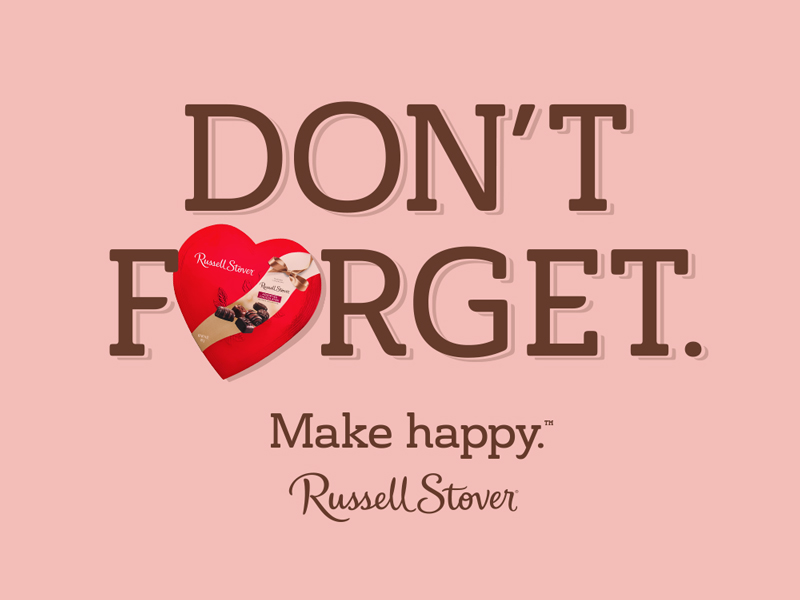 Russell Stover Don't Forget Make Happy Valentine's Day key visual by Silky Szeto