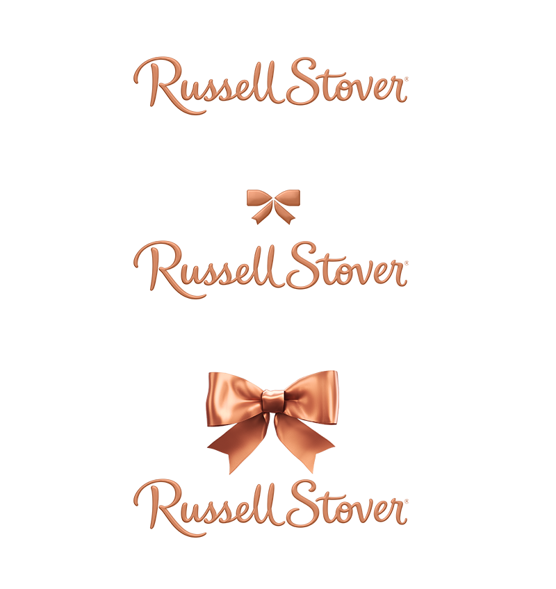 Russell Stover new  photo and graphic bow logo lockups