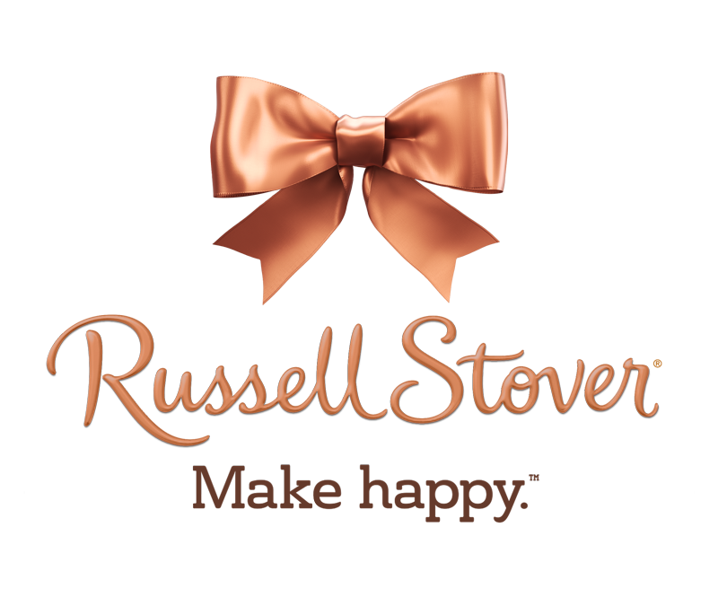 Russell Stover new logo with bow tagline design Silky Szeto