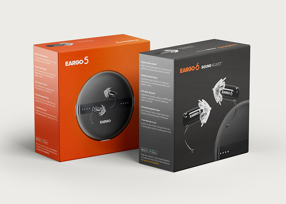 Eargo retail packaging design by Silky Szeto