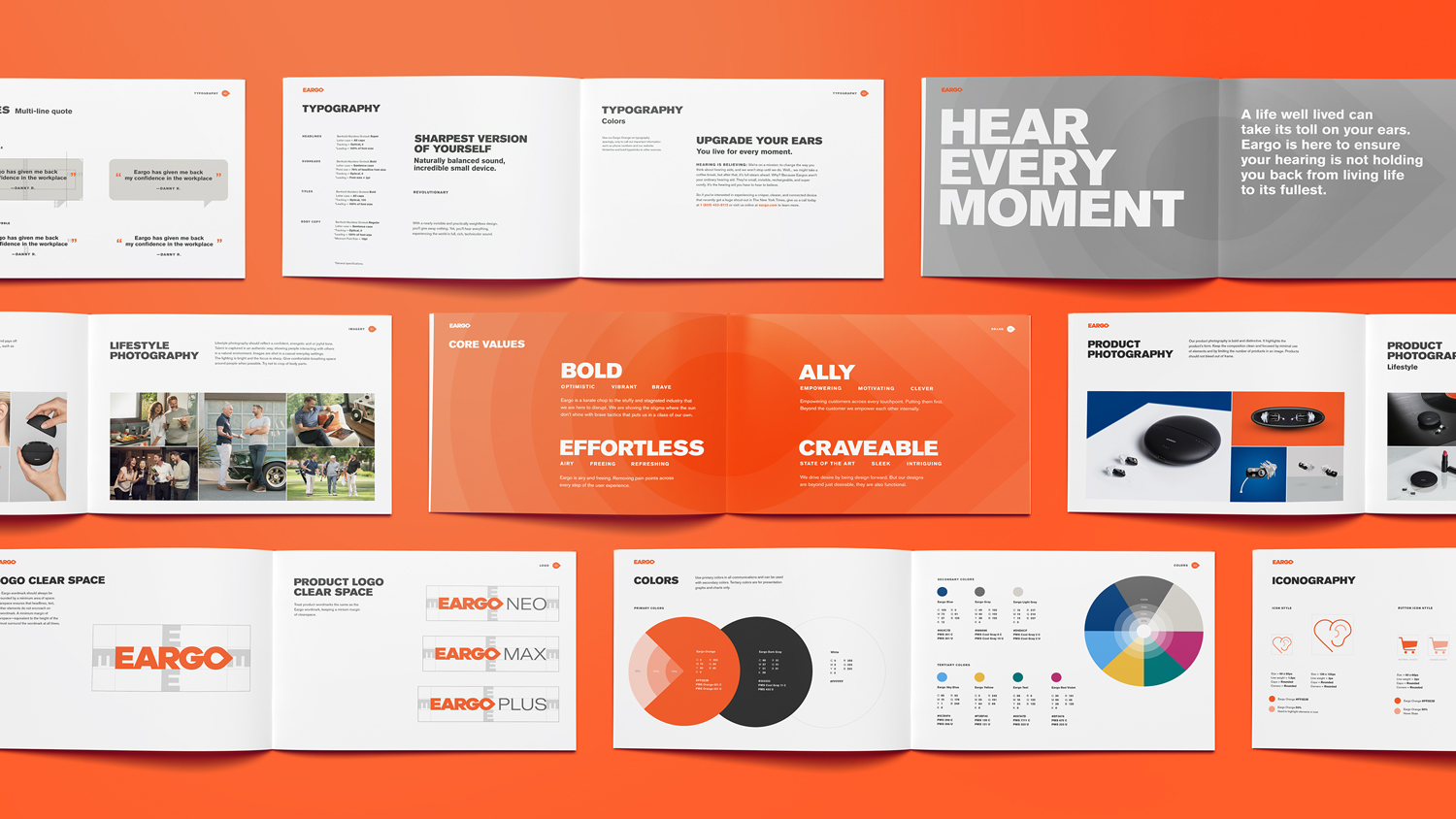 Eargo brand guidelines designed by Silky Szeto