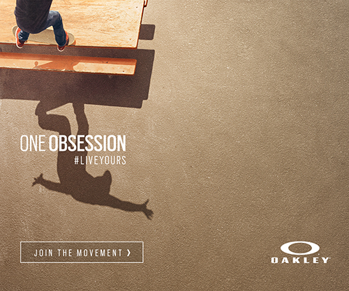 Oakley web banner ad featuring Eric Koston for One Obession