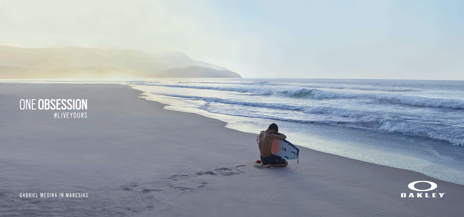 Gabriel Medina in Maresias print ad for Oakley One Obsession