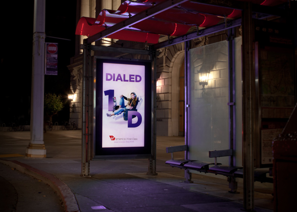 Virgin America bus shelter ad